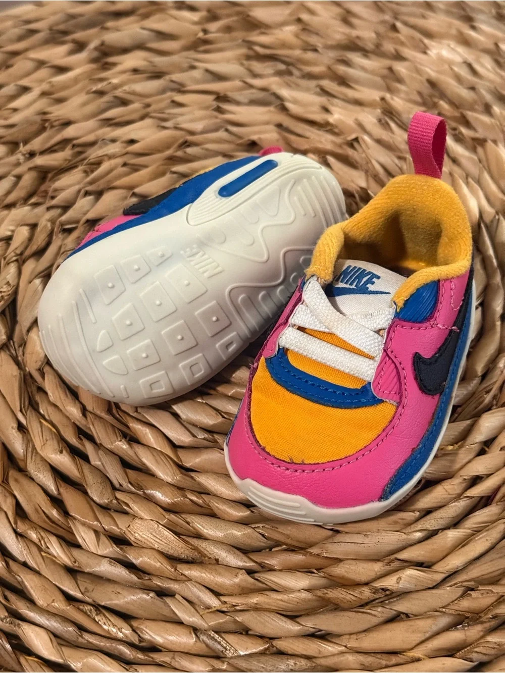 Nike Toddlers' Colorblock Sneakers in Pink, Yellow & Blue